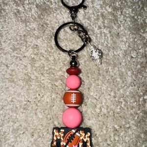 Football Season Mom Keychain